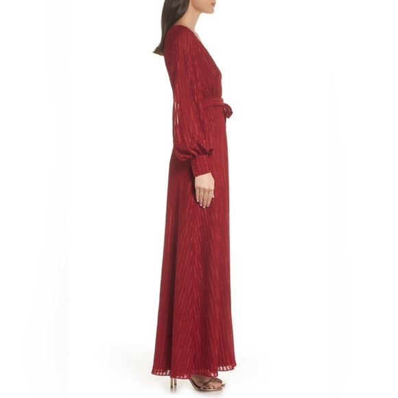 Fame and Partners The Rachel Wrap Gown Red - Picture 3 of 10